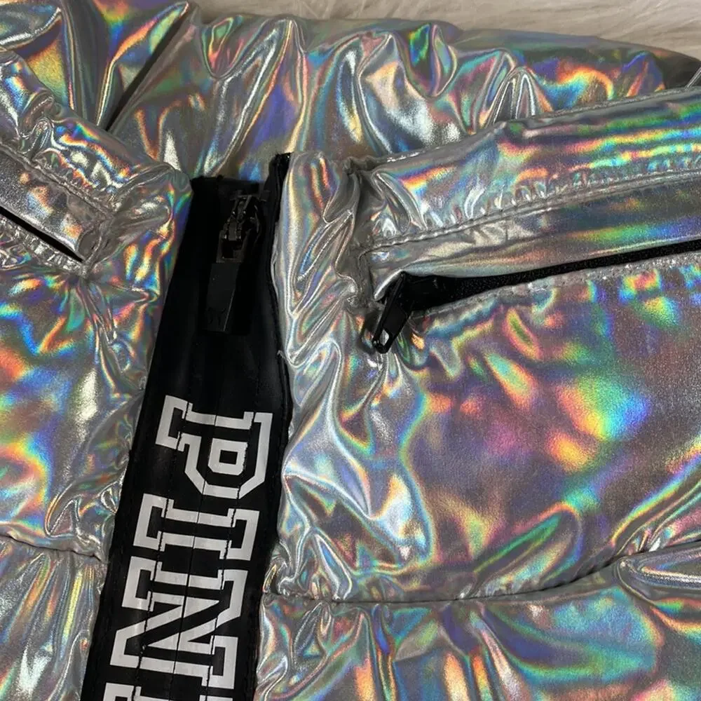 • VS PINK • Holographic Varsity Puffer - Picture 10 of 12